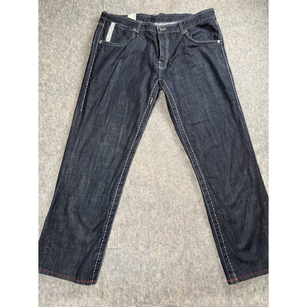 Parish Health Wealth & Wisdom‎ Men's Denim Jeans Size 42 Blue Y2K Hip-Hop